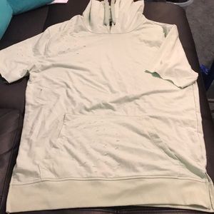 Short sleeve shirt with hood